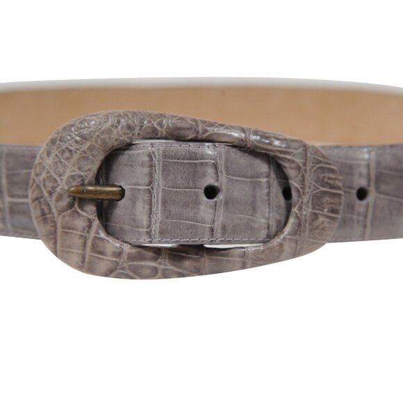 Nancy Gonzalez Womens Crocodile Leather Belt Size Medium Purple Violet Leather main image 9